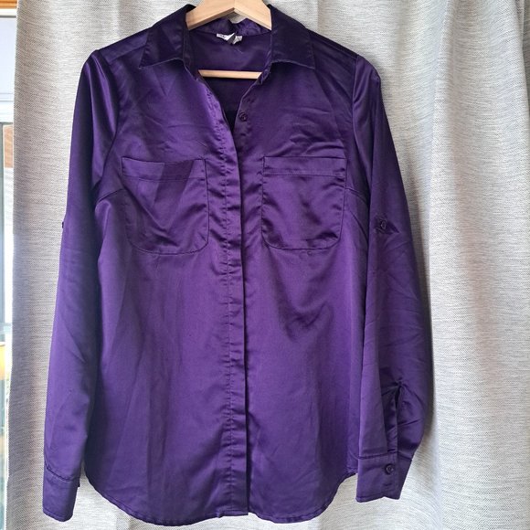 Purple satin shirt - Picture 1 of 4